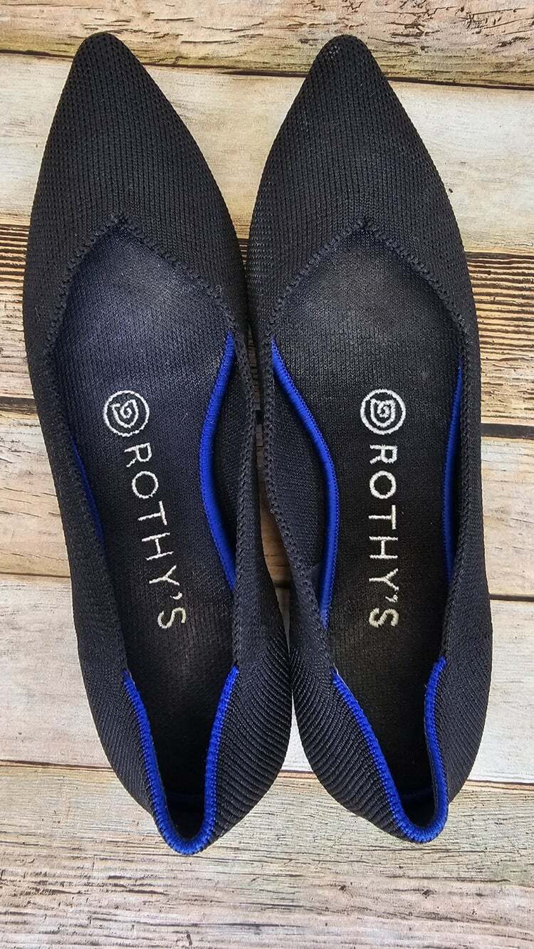 Rothy’s The Point In Black W6 Women’s Flats Shoes - Picture 1 of 5